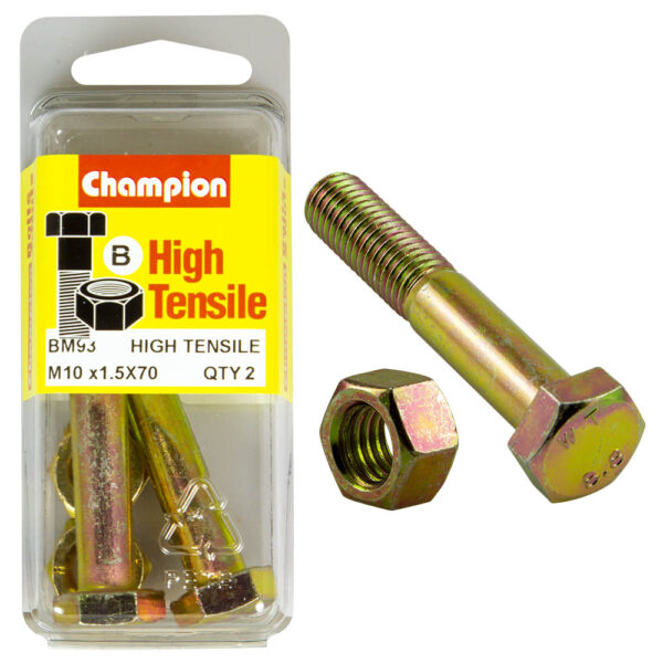 HIGH TENSILE METRIC HEX BOLT & NUT PACK