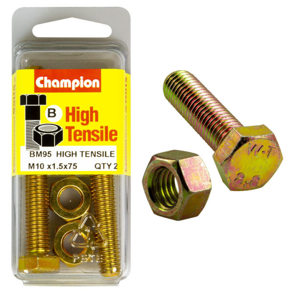 HIGH TENSILE METRIC HEX BOLT & NUT PACK