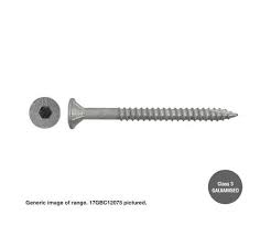 BATTEN SCREWS CLASS 4 GALVANISED BUGLE HEAD HEX DRIVE