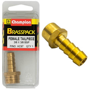 CHAMPION BRASS HOSE TAIL PIECE FEMALE