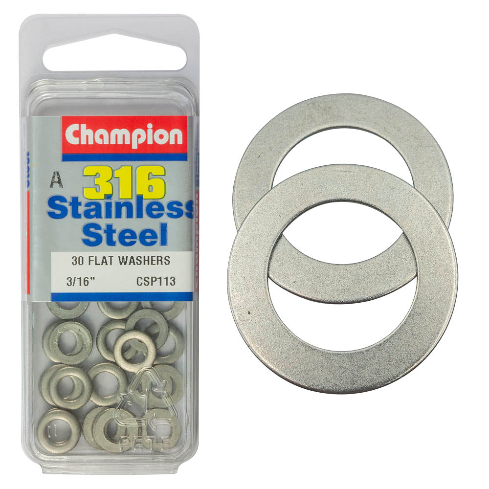 FLAT WASHERS STAINLESS STEEL 316 PACK