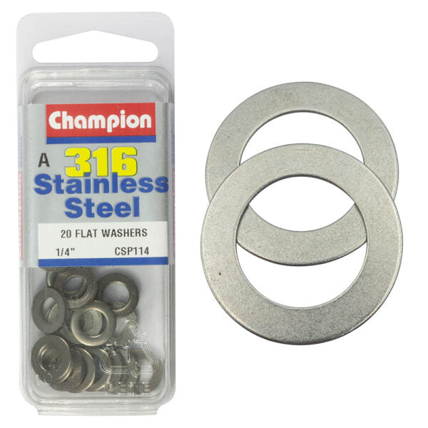 FLAT WASHERS STAINLESS STEEL 316 PACK