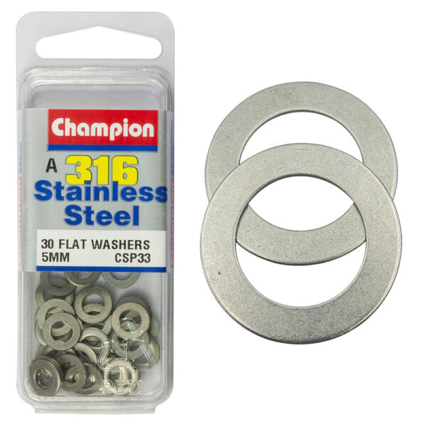 FLAT WASHERS STAINLESS STEEL 316 PACK