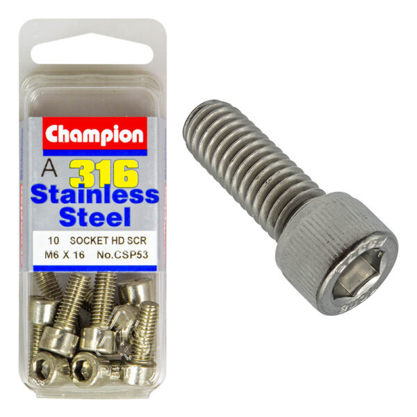 CAP HEAD STAINLESS STEEL 316 SCREWS PACK