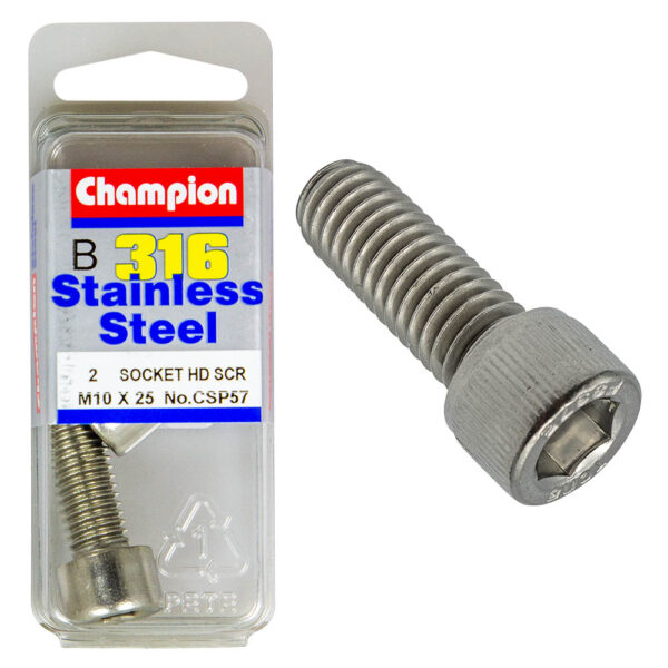 CAP HEAD STAINLESS STEEL 316 SCREWS PACK