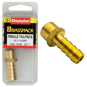 CHAMPION BRASS HOSE TAIL PIECE FEMALE