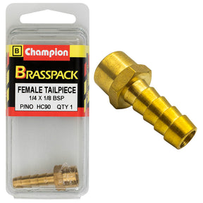 CHAMPION BRASS HOSE TAIL PIECE FEMALE