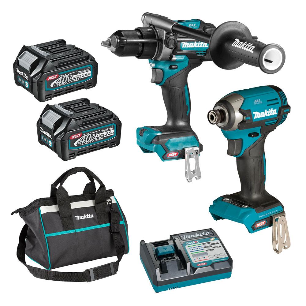 Makita DK0176G206 40V Max 2.5Ah Li-ion Cordless Brushless 2pce Combo Kit