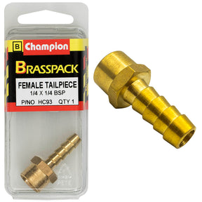 CHAMPION BRASS HOSE TAIL PIECE FEMALE