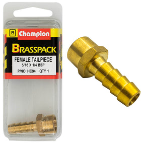 CHAMPION BRASS HOSE TAIL PIECE FEMALE