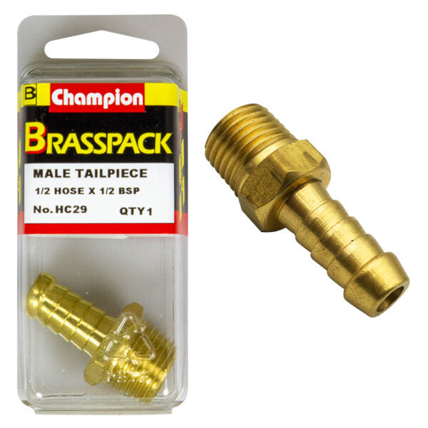 CHAMPION BRASS HOSE JOINER (MALE TAILPIECE)