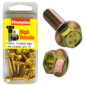 HIGH TENSILE ZINC METRIC FLANGE BOLT & NUT PACK