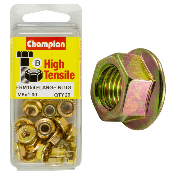 HIGH TENSILE ZINC METRIC FLANGE NUT PACK