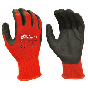 GLOVE -  Black/RED Knight Gripmaster Coated