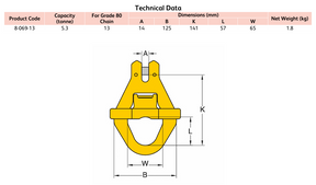 YOKE G80 CLEVIS LINK 13MM