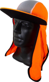 MAXISAFE ORANGE CAP WITH NECK FLAP HC0571