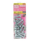 METAL THREAD SCREWS M5 x 20mm 14PK