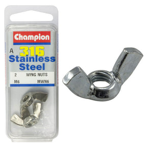 WING NUT STAINLESS STEEL 316 PACK