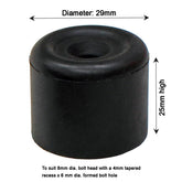 Black buffer 29mm dia.