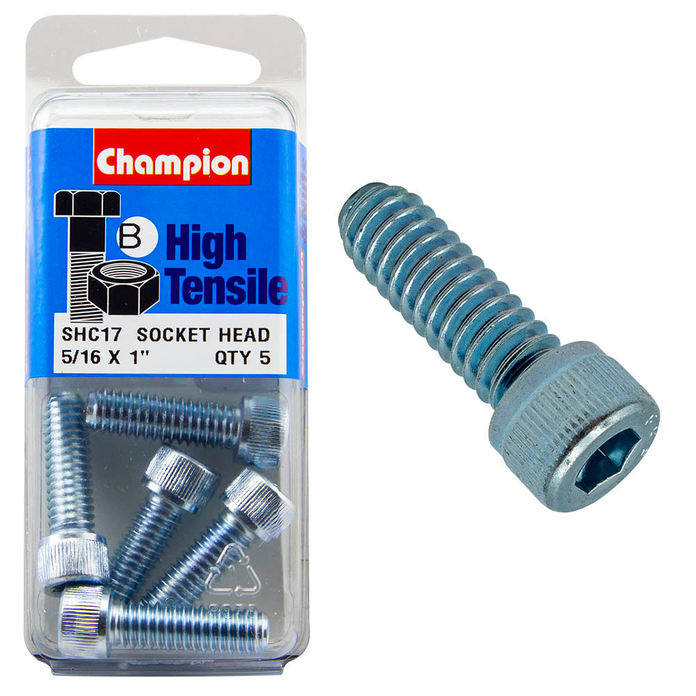 HIGH TENSILE ZINC SOCKET HEAD CAP SCREW PACK