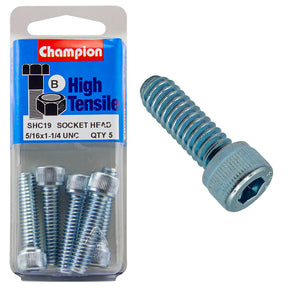 HIGH TENSILE ZINC SOCKET HEAD CAP SCREW PACK
