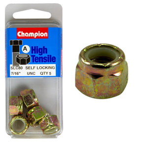 HIGH TENSILE ZINC SELF LOCKING NUT UNC / UNF PACK