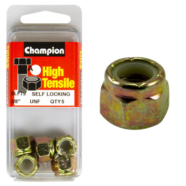 HIGH TENSILE ZINC SELF LOCKING NUT UNC / UNF PACK