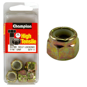 HIGH TENSILE ZINC SELF LOCKING NUT UNC / UNF PACK