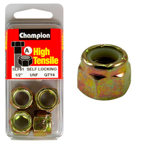 HIGH TENSILE ZINC SELF LOCKING NUT UNC / UNF PACK