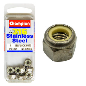 SELF LOCKING NYLON INSERT NUTS STAINLESS STEEL PACK