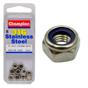 SELF LOCKING NYLON INSERT NUTS STAINLESS STEEL PACK