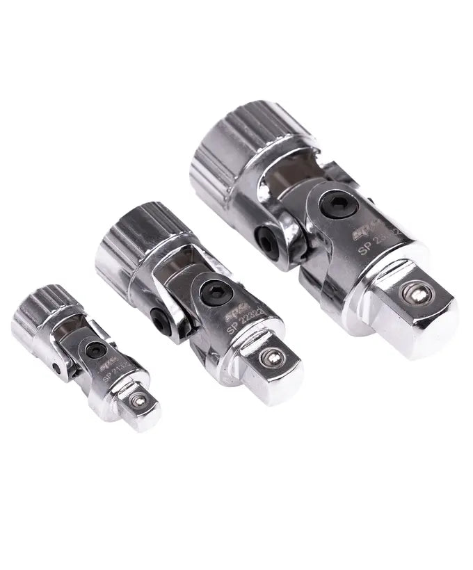 1/4”, 3/8” & 1/2”Dr Universal Joint Set - Auto Reset - 3pc