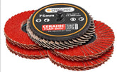 GEIGER 75MM QUICK LOCK CERAMIC FLAP DISC 5PK