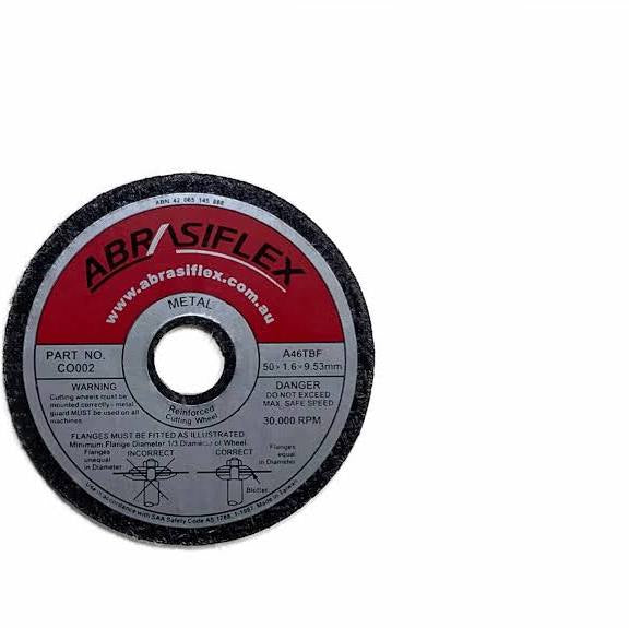 ABRASIFLEX CO002 METAL CUTTING WHEEL 50 X 1.6 X 9.53MM