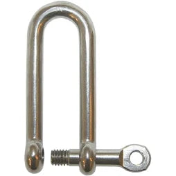 LONG D SHACKLE STAINLESS STEEL 316