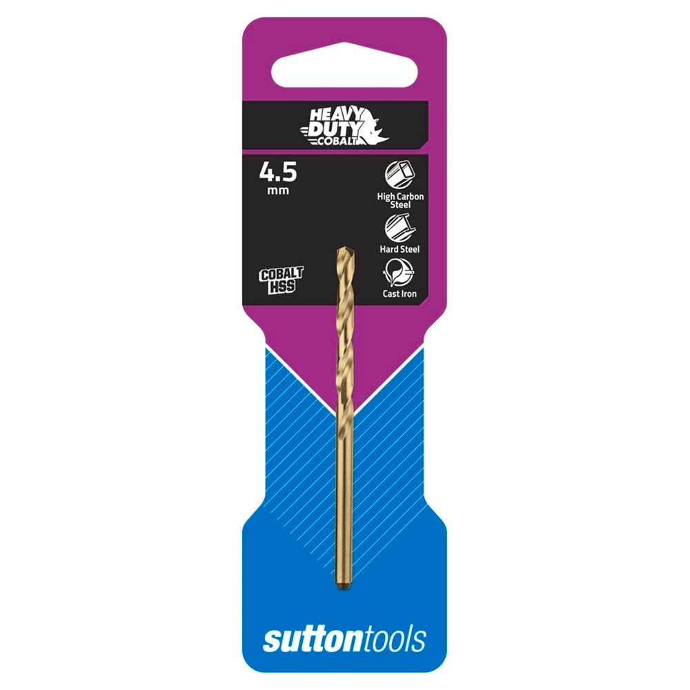 Sutton Tools 4.5mm Heavy Duty Cobalt Jobber Drill Bit