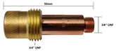 TIG GAS LENS COLLET BODY 1.6MM – TO SUIT 17/18/26 45V25 TWIN-PACK