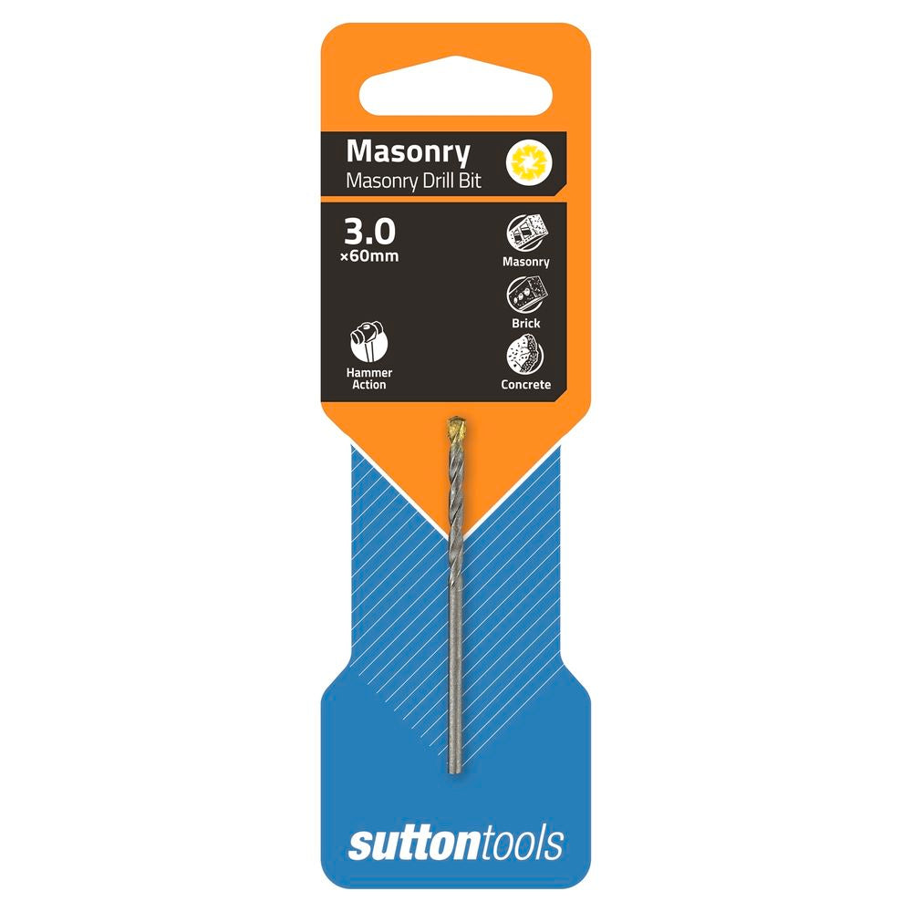 Sutton Tools 3 x 60mm SF TCT Masonry Drill Bit