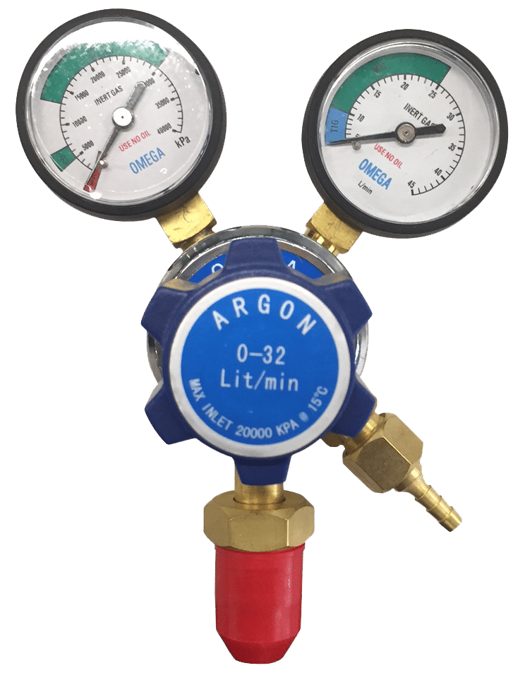 TOPGUN OMEGA ARGON TWIN GAUGE GAS REGULATOR TGRRARG