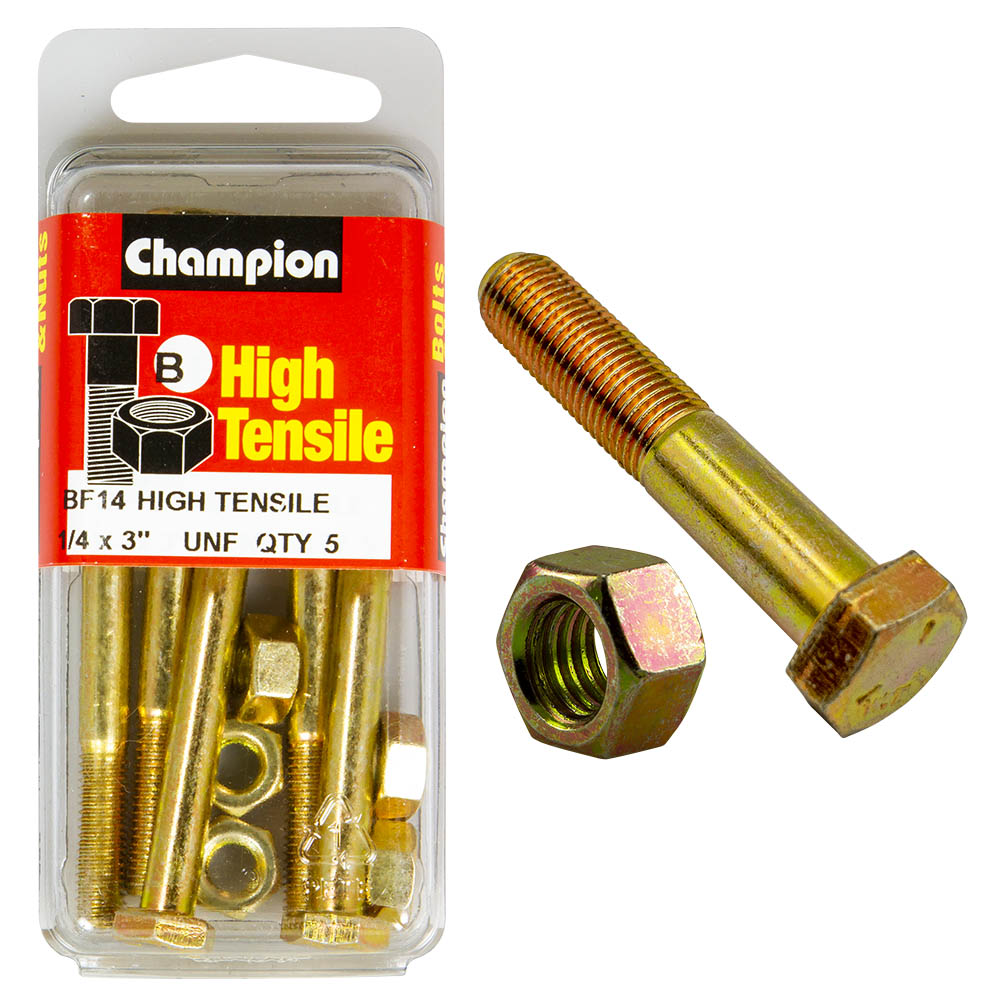 Champion High Tensile 1/4 x 3'' UNF