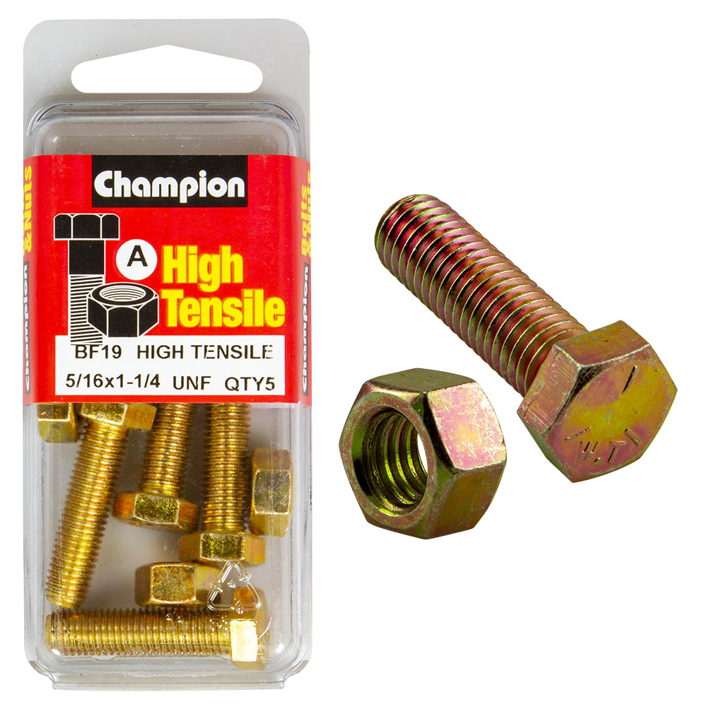 Champion High Tensile 5/16 x 1-1/4'' UNF