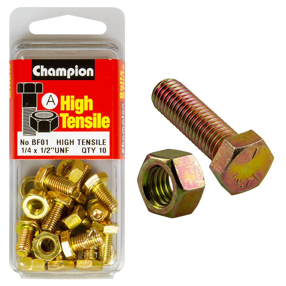 Champion High Tensile 1/4 x 1/2'' UNF