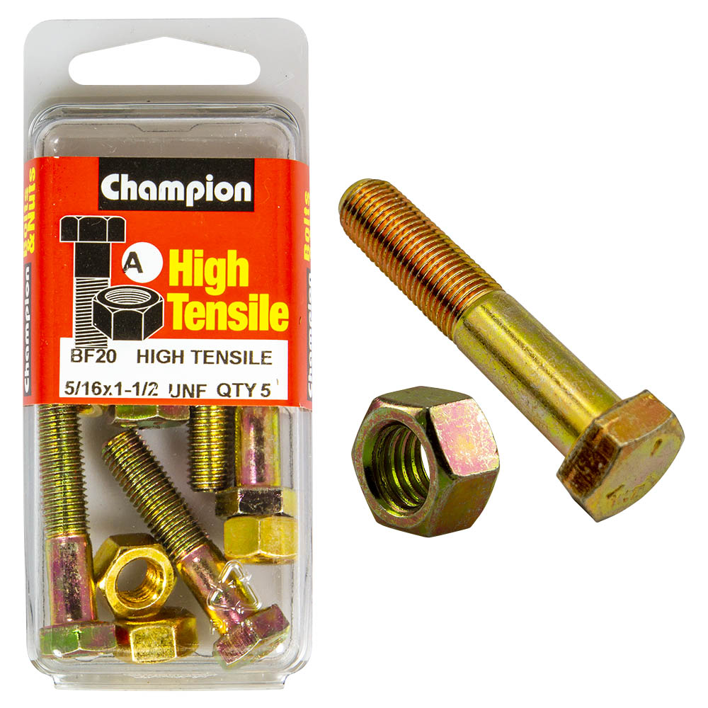 Champion High Tensile 5/16 x 1-1/2'' UNF