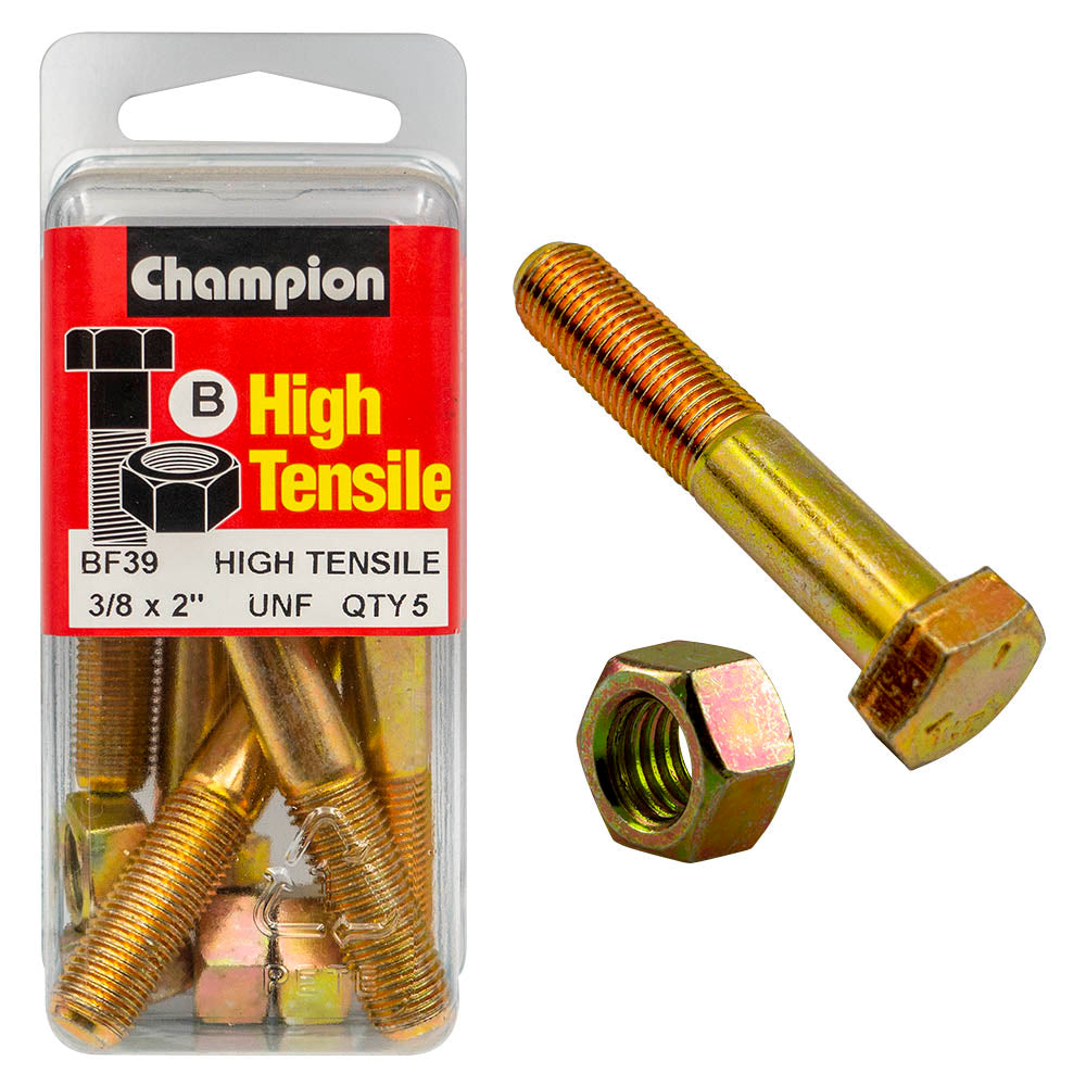 Champion High Tensile 3/8 x 2'' UNF