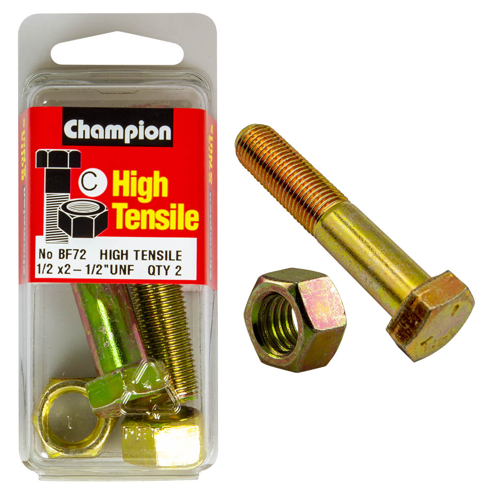 Champion High Tensile 1/2 x 2-1/2'' UNF