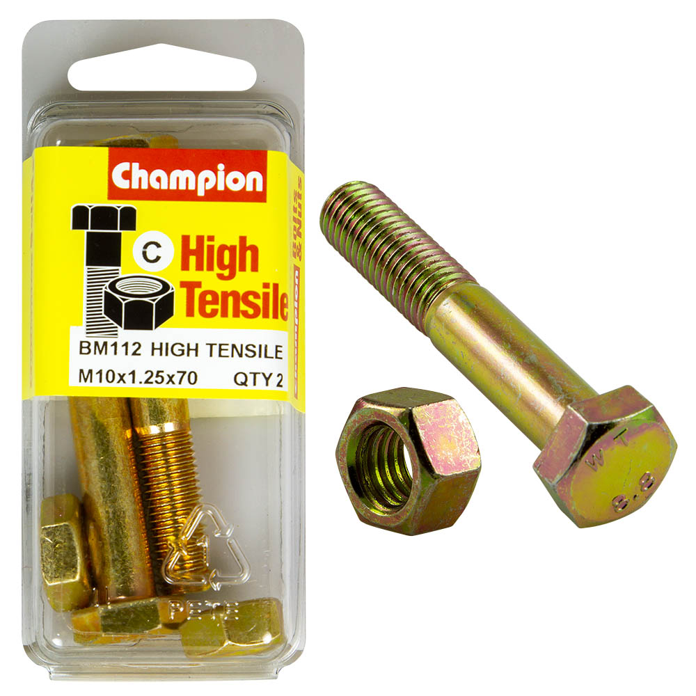 Champion High Tensile M10 x 1.25 x 70mm