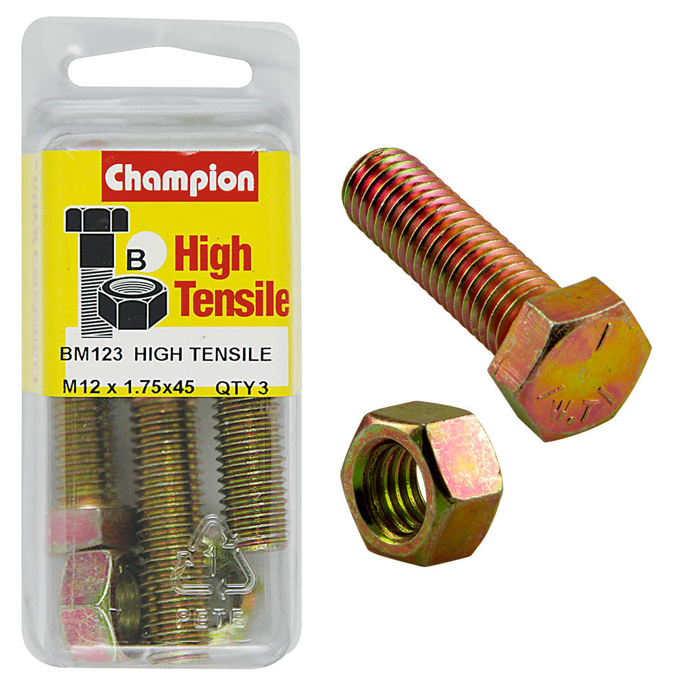 Champion High Tensile M12 x 1.75 x 45mm