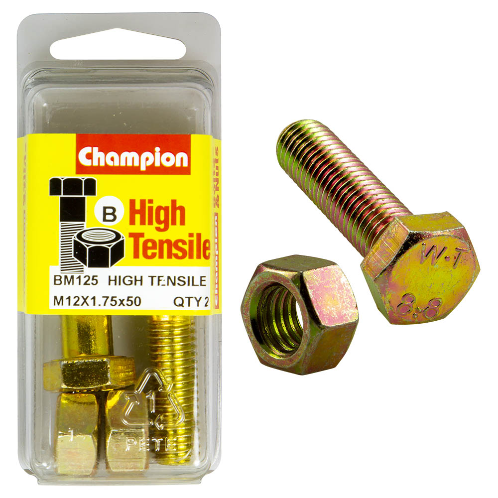 Champion High Tensile M12 x 1.75 x 50mm