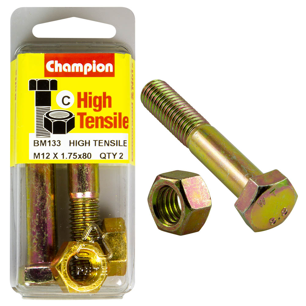 Champion High Tensile M12 x 1.75 x 80mm