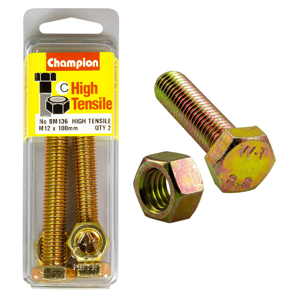 Champion High Tensile M12 x 100mm